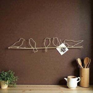 Silver Wire Bird Wall Art